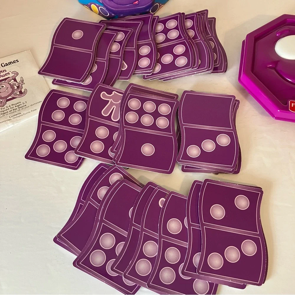 VTG 1996 Fisher Price Games Octopus‎ Dominoes Matching and Counting Fun Complete